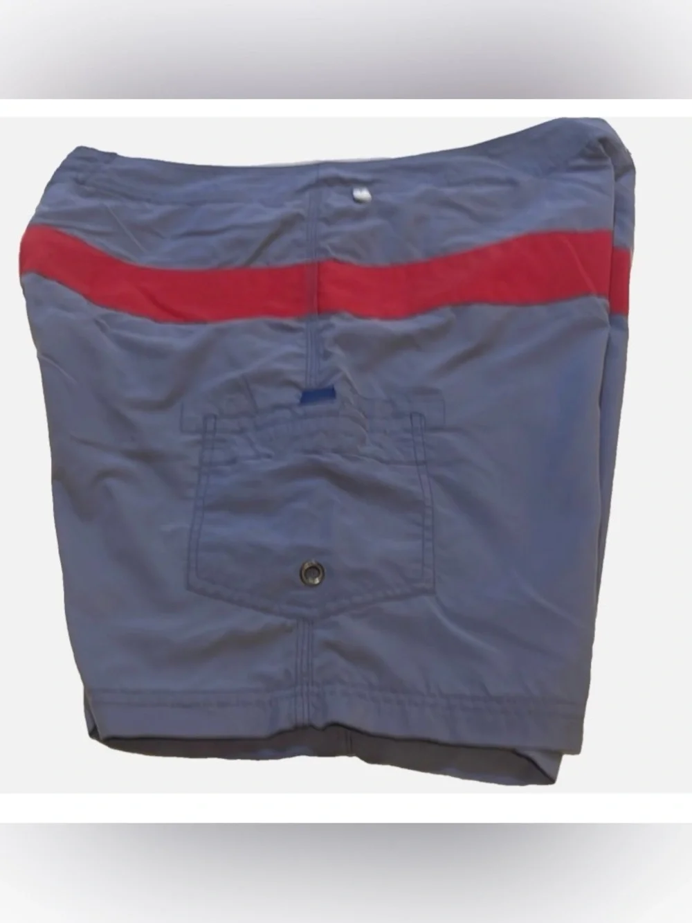 J.Crew Men’s Swim Trunks Size 36 Blue Red Stripe Board Shorts Quick Dry